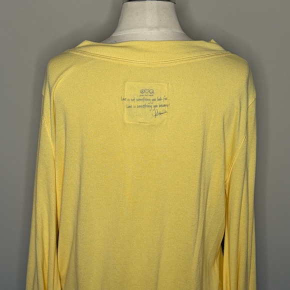 Peace Love World 'Happy Soul' Yellow Sweatshirt, XS - Picture 7 of 14